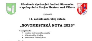 nota 300x136 - Autorská súťaž Novomestská nota 2023
